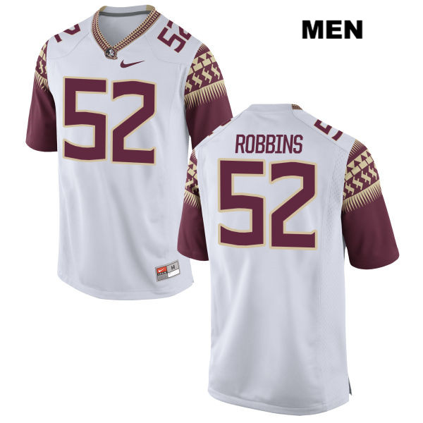 Men's NCAA Nike Florida State Seminoles #52 David Robbins College White Stitched Authentic Football Jersey PVM3769MB